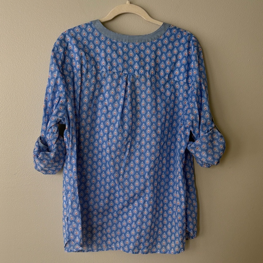 Blue Patterned Women's Top - Picture 6 of 6